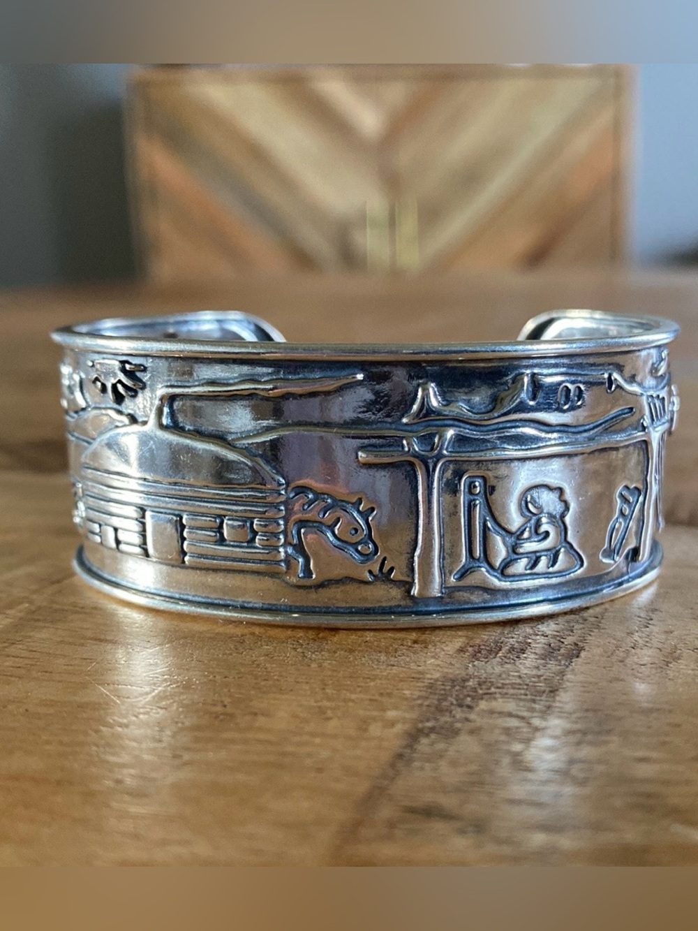 Carolyn Pollack Relios Sterling Silver Storyteller Cuff Bracelet
